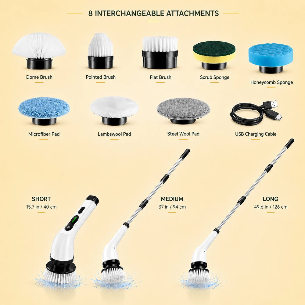Cordless Electric Spin Scrubber