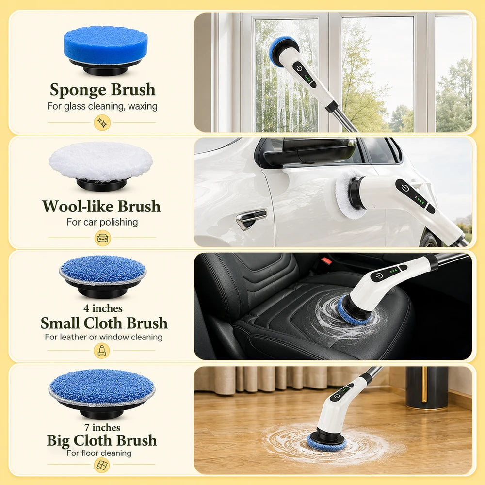 Cordless Electric Spin Scrubber
