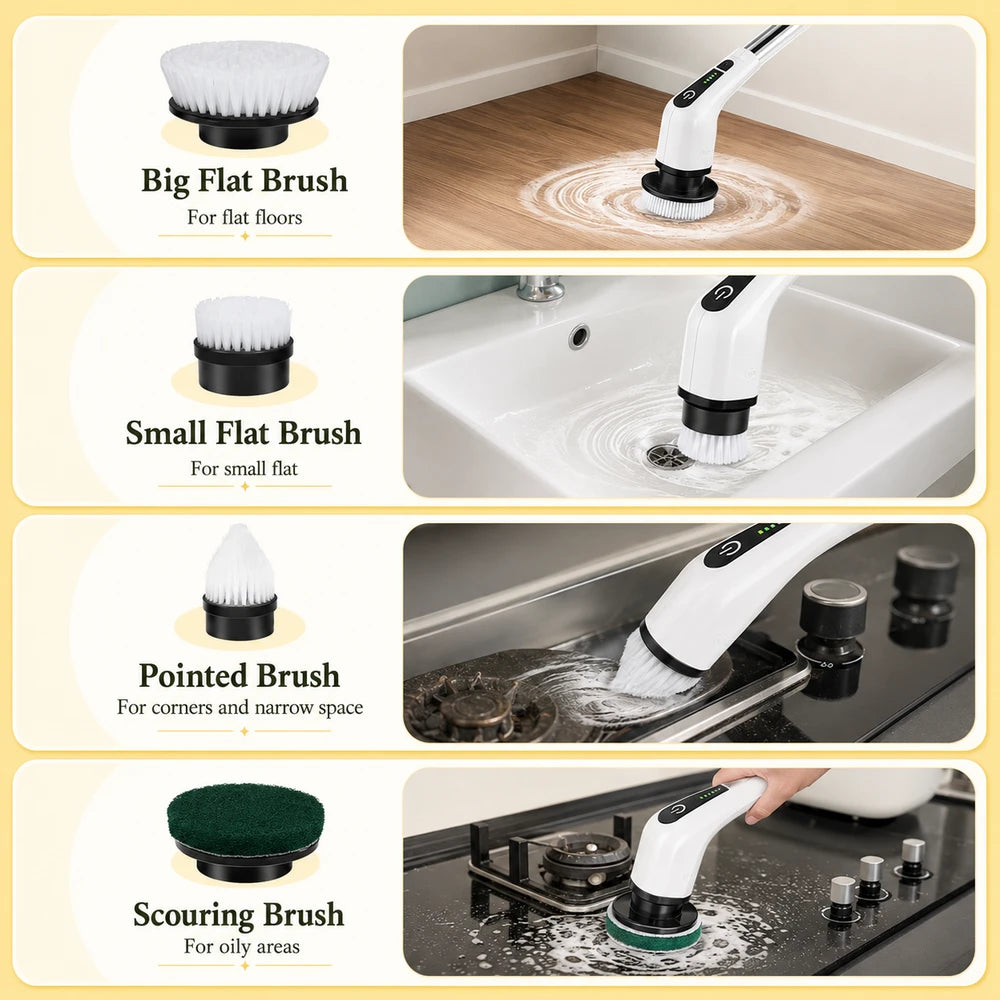 Cordless Electric Spin Scrubber