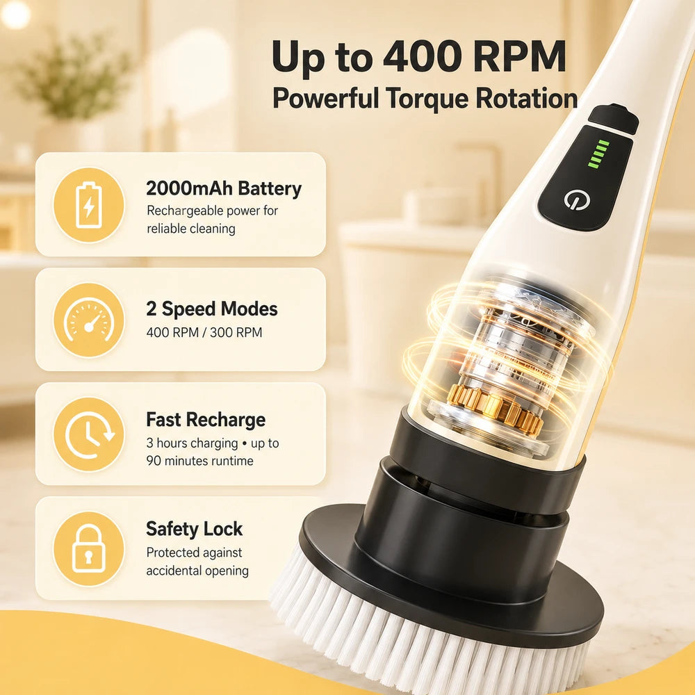 Cordless Electric Spin Scrubber
